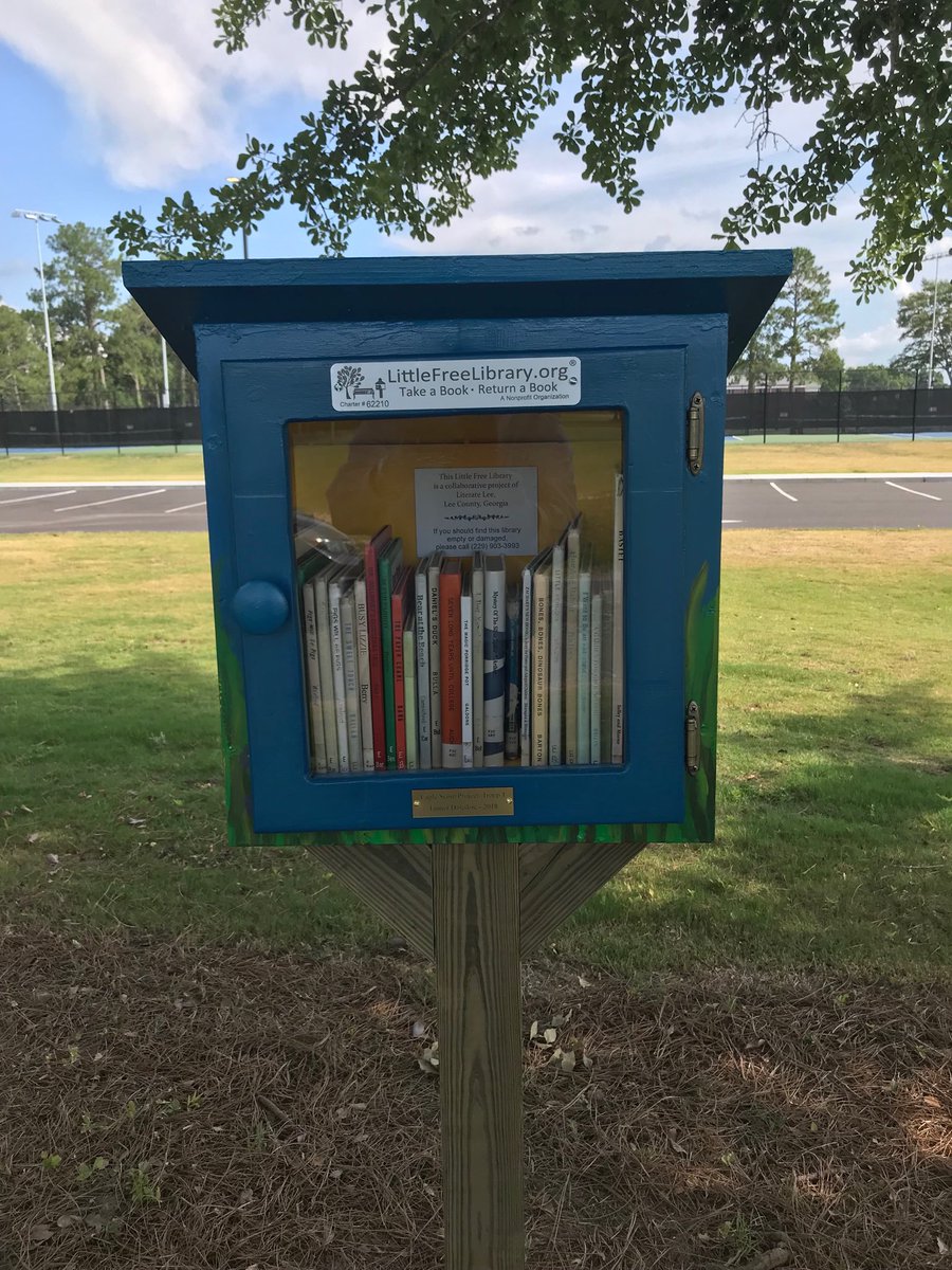Little Free Library on Second Street in Leesburg is up and ready. Thank you Eagle Scout/LCHS student Tanner Dziedzic!