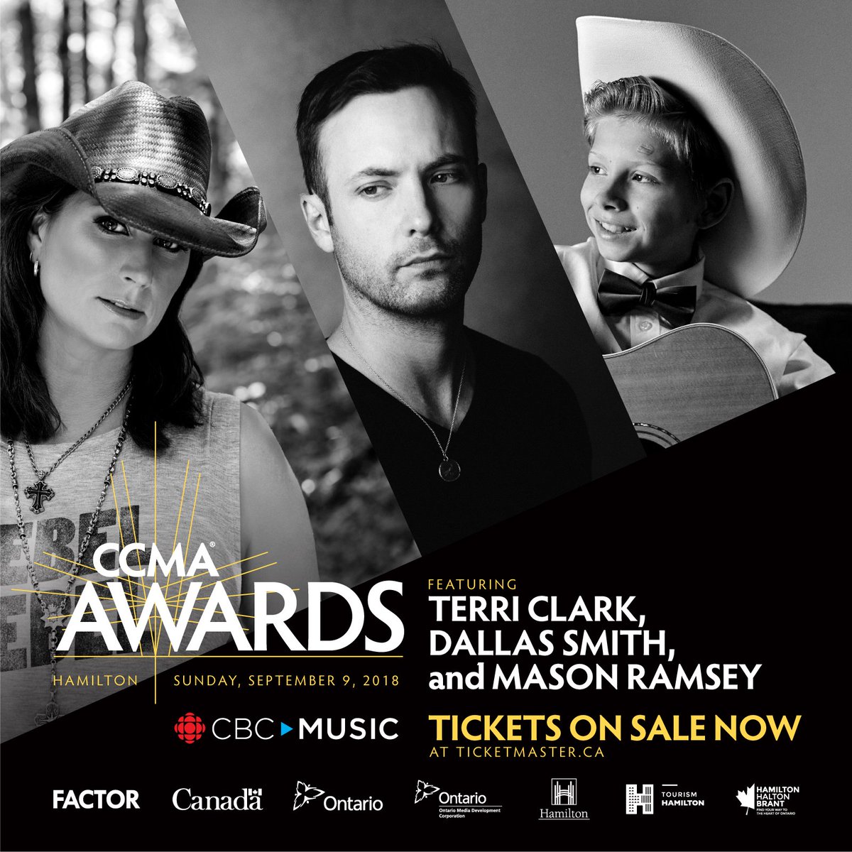More BIG NEWS we're so happy to not hold in anymore ... @TerriClarkMusic @DallasSmith and @theMasonRamsey are coming to Hamilton! Do you have your @ccmaofficial tickets yet?! www1.ticketmaster.ca/event/10005493…