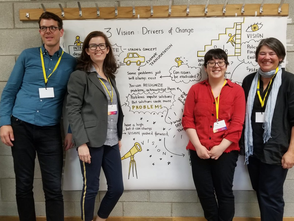 LawsonJaramillo's tweet photo. A true privilege, & so much fun, to be part of this rockin' @SDSParsons team! Thank you to all attendees who made this morning's workshop inspiring & insightful. I particularly loved the pushback on *eradicating* problems. #DRS2018 #leapdialogues #designedu #workshop #facilitator https://t.co/TouNndJbD1