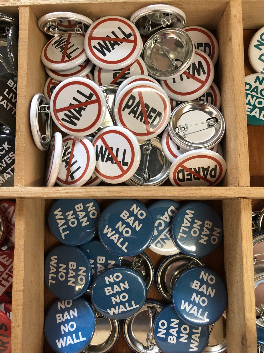 jusbjen's tweet image. This display caught my eye when wandering around the Mexic-Arte Museum in Downtown Austin. Seems super timely. #noban #nowall #humandecency #ijustcantanymore