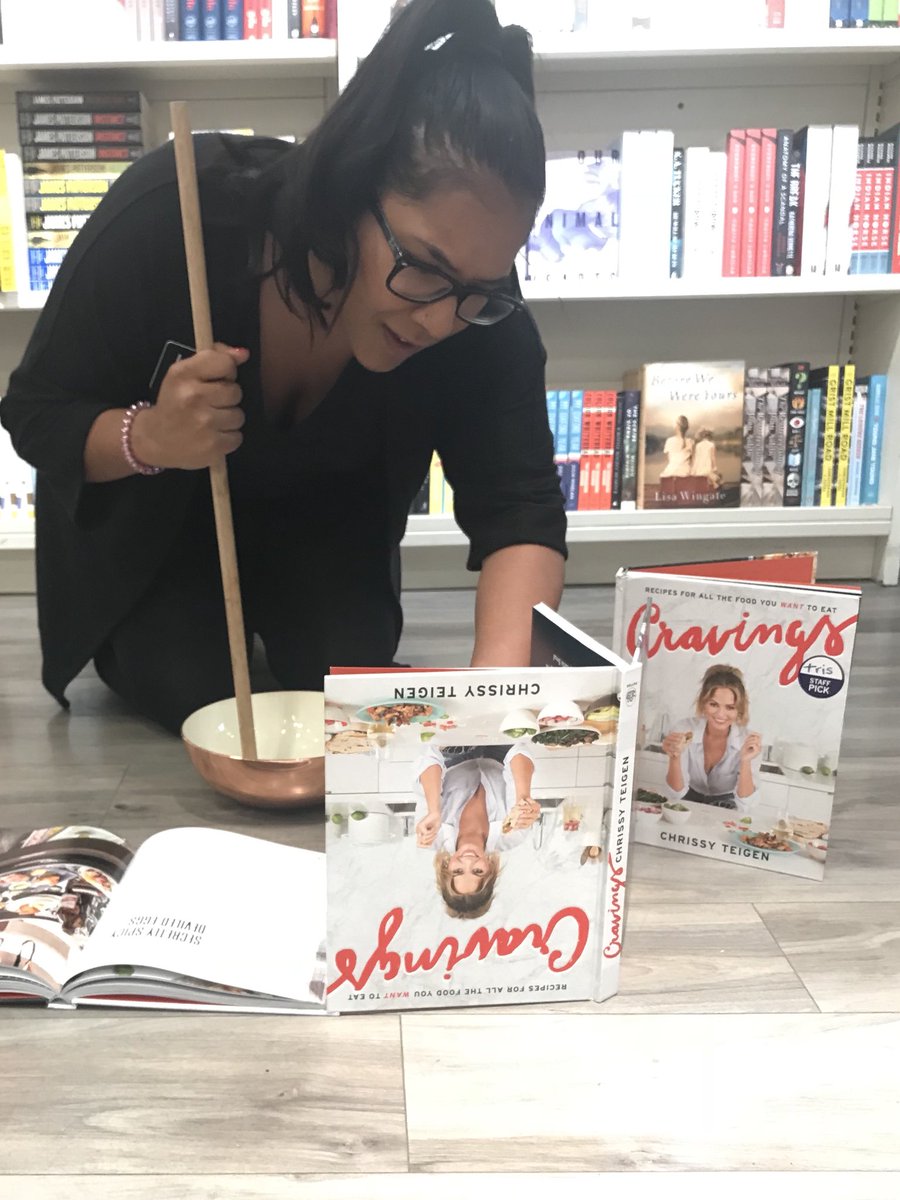 IndigospiritMSH's tweet photo. Today’s #StaffPickOfTheDay is Tris’s pick, Cravings by @chrissyteigen ! “Chrissy produces gourmet recipes with expert level instruction that allows even the most novice cook to master great meals.” https://t.co/Vpn7RU5x1a