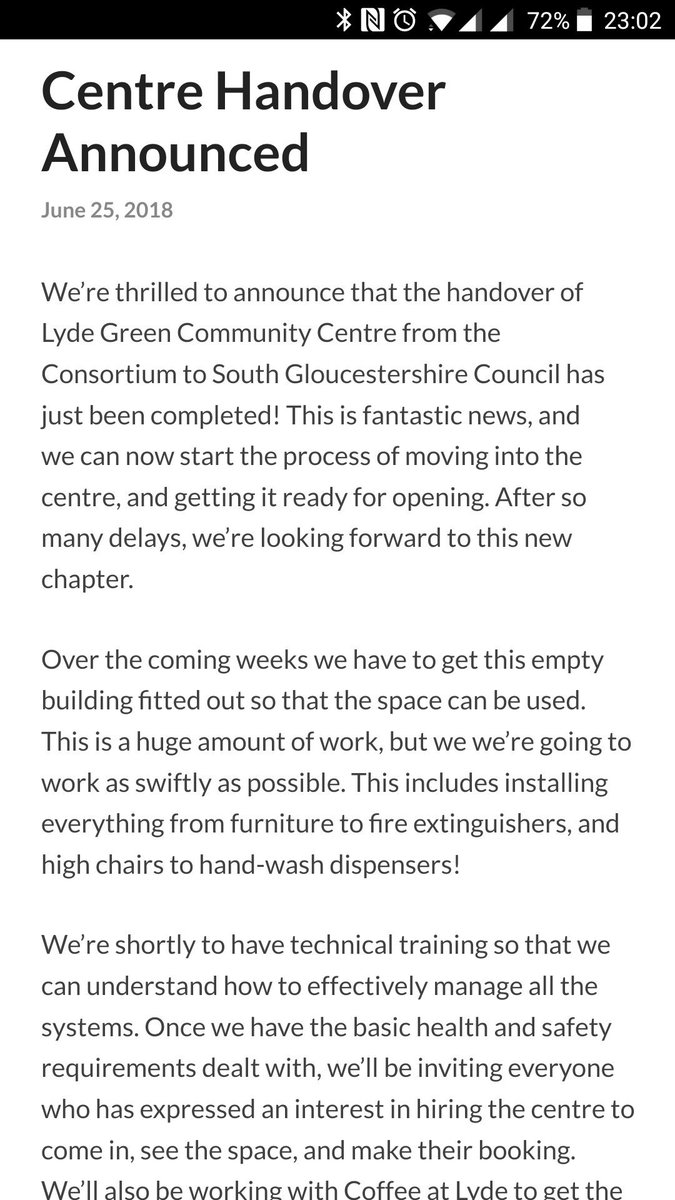 emersonshunt's tweet photo. Fantastic news for the local community! 

A huge well done to the @LydeGreenCC team, all of whom are volunteers &amp; centre manager Alv, who have worked so hard to get to this point.
Looking forward to the launch and seeing the community using the space!

https://t.co/qlIuEg4HWW https://t.co/Hb3v6fo4UV