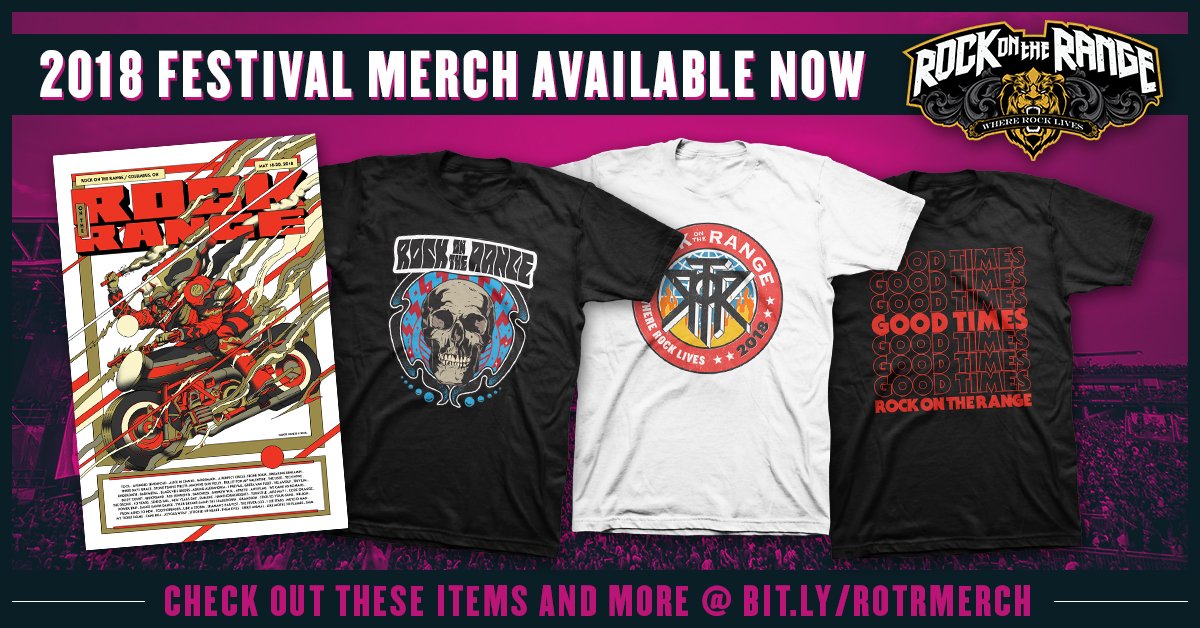 Did you miss out on merch this year? Pick up select #RockOnTheRange 2018 items available now!

🛍 buff.ly/2MZiUVE