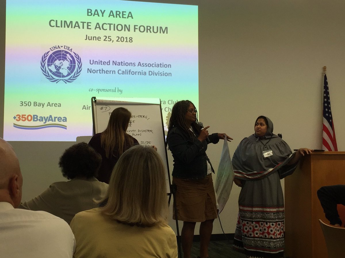 HannahDoress's tweet photo. We can’t just respond to the shocks but also to the slide. A sudden #fire is a shock and #SeaLevelRise is a slide, explains @doriarobinson at the #bayareaclimateaction forum #ClimateJustice #equitableadaptation https://t.co/gH8aH5zaHF