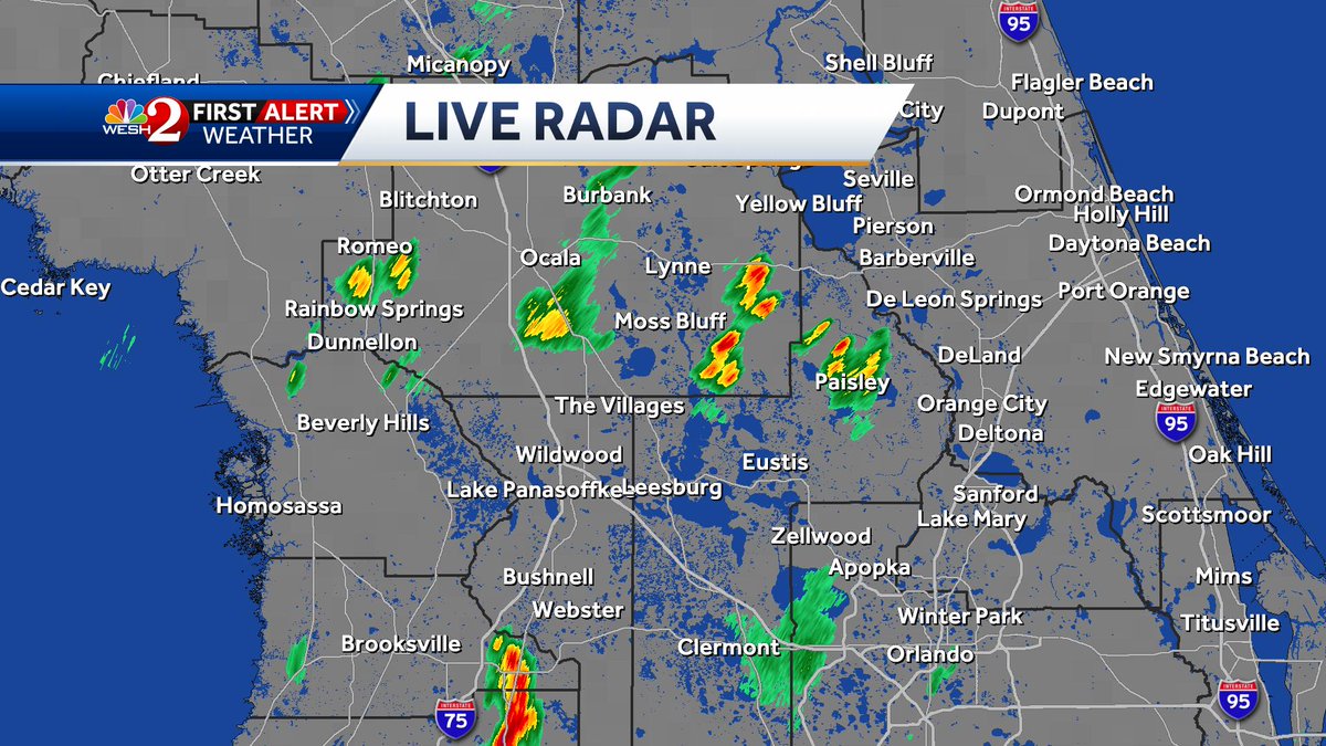 Eric Burris Not Much To Track In Our Area Mainly Just Rain Near Paisley And Back Over The Ocala Nat L Forest Weshwx