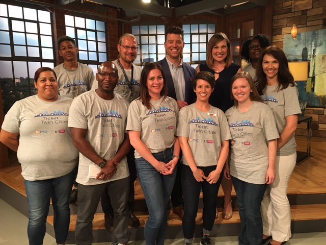 VStarGroup's tweet photo. 🎟️ Check out this photo of VStar Staff helping @Tix4Kids  promote their upcoming Ticket to the Twin Cities event on @twincities_live.
📽️ Watch the video: https://t.co/3Mei25XkD4
❓ More on Ticket to the Twin Cities: https://t.co/sya59neiHH 
#VStarEntertainment #TicketsforKids https://t.co/Pp05VJBiVo