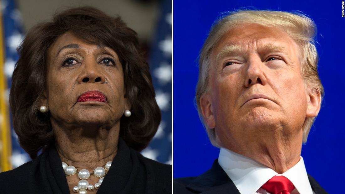 CNN's tweet photo. Rep. Maxine Waters pushes back against President Trump, saying she wasn't calling for people to "harm" his supporters, as he tweeted earlier in the day, but to publicly protest his Cabinet members https://t.co/xCRSjmekl0 https://t.co/zHaH6LGOqD