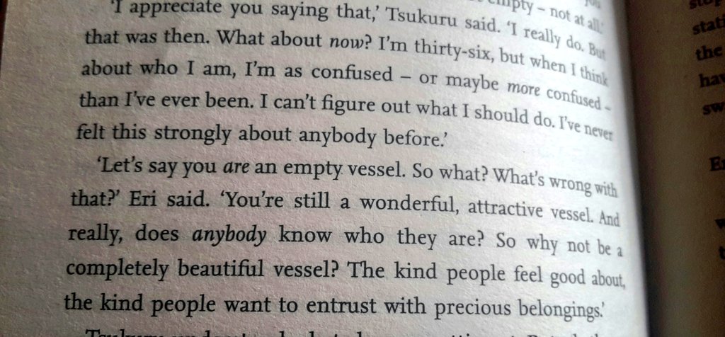 Swatroar's tweet photo. For being hollow can be beautiful too! 💓 #Tuesdaythoughts #Murakami #ColorlessTsukuru @_harukimurakami https://t.co/KY2IhPORky