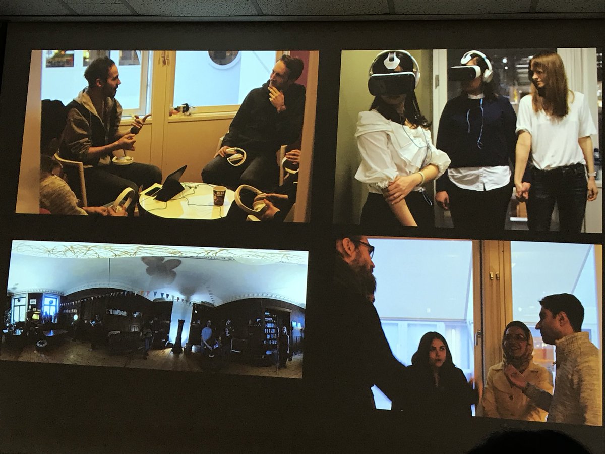 hkoenitz's tweet image. #acmtvx #vrworkshop @asreen talking about immersion in mixed reality. Reporting on a study of a migration-related MR project.