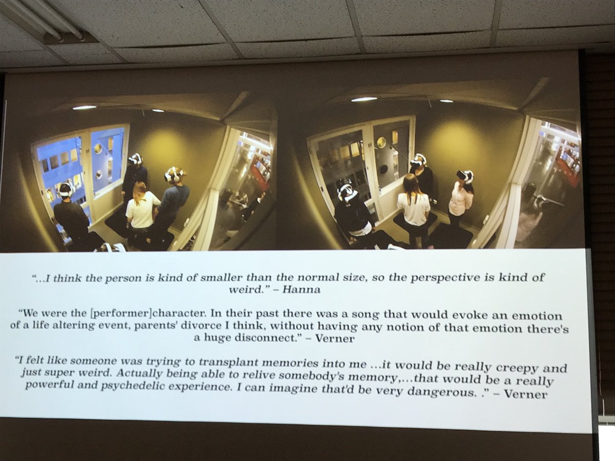 hkoenitz's tweet image. #acmtvx #vrworkshop @asreen talking about immersion in mixed reality. Reporting on a study of a migration-related MR project.