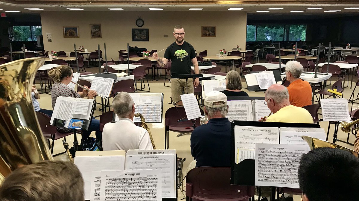 Town Band Rehearsal with new Co-conductor Pat Fay <a href="/pat_fay17/">Pat</a> !! We have a concert next week on July 5th in West Seneca Town Park. Hope to see you there for our all-american celebration!! Also - any West Seneca HS band alumni in town - we have rehearsal next Mon 7-9 senior center!