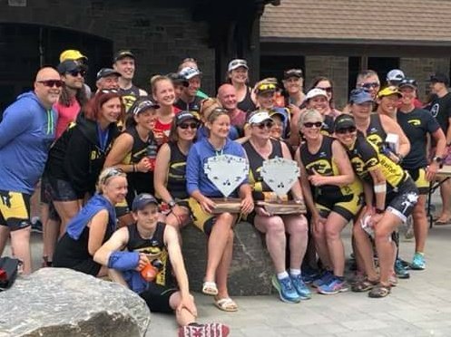 BarrieBaydogsTC's tweet photo. #baydogs take it all at the #trimuskokan #swimbikerun #triclub #BarrieBaydogsRacing https://t.co/p6CcjfV5zz