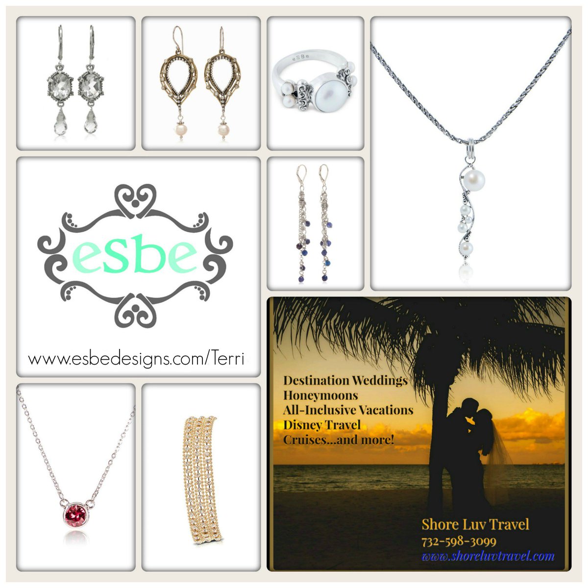 esbeDesignsT's tweet photo. It's Summer Vacation &amp; Wedding Season! Book a trip with Shore Luv Travel &amp; get 10% off your eSBe Designs purchase through 8-31-18 (some restrictions). Buy the perfect bridesmaid gift &amp; just the right sparkle for your special day. https://t.co/u7RGzcy3rC  https://t.co/3d7Dgax1Di https://t.co/FmCkg2t4zR