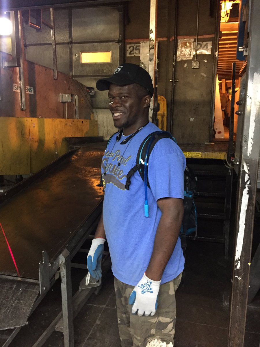 Check it out!  Terrell sporting his new Hydration Pack, Keeping up with the Heat! #DENCOT #CaughtSafely #DesertMTUPSers