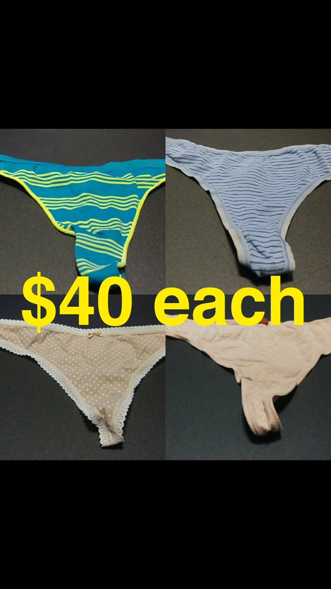 TheKimmieKaBoom's tweet photo. Panties/thongs I have currently for sale. Email me thekimmiekaboom@yahoo.com if interested.
Price includes a signed picture and shipping/tracking with the U.S. https://t.co/lIaJI5A5TO