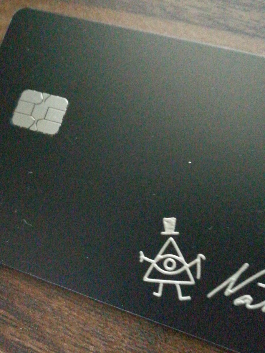 AirWalker33's tweet photo. so on the cash app debit card, you can make custom engravings...I found this pyramid icon. Bill takes care of my money now. @_AlexHirsch #gravityfalls https://t.co/ipfcUSmLlP