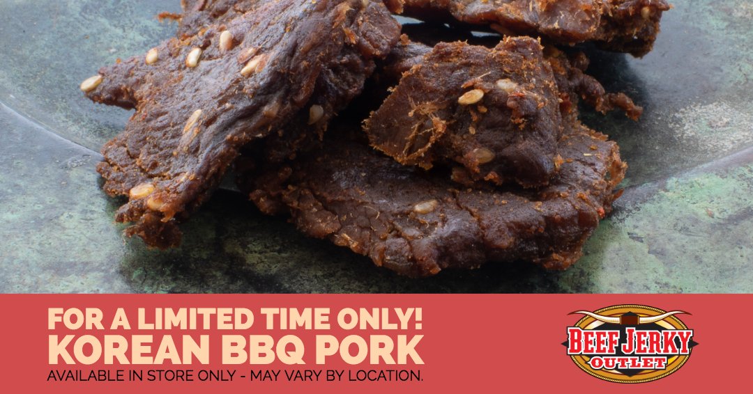 beefjerkyexp's tweet photo. Our newest flavor of jerky... Korean BBQ Pork. Hurry! This is a limited time flavor!
https://t.co/GWUfXxPD2v
#beefjerkyoutlet
#igers
#snack https://t.co/0sSytuCANh