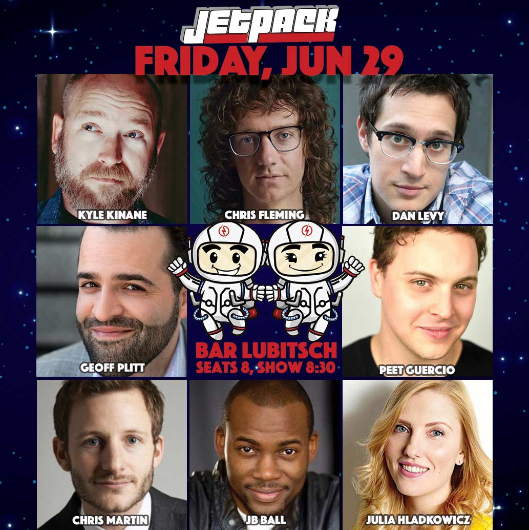 JetpackComedy's tweet photo. Friday 6/29 8pm | Free standup @BarLubitsch!
with @KyleKinane @danlevy @ChrisMcomedy @Ball4President @JuliaComedy @GriffPippin @IamMikeCannon @GeoffreyPlitt @PeetGuercio
@thatsfunny @thecomedybureau
#jetpackcomedy #hollywood #lacomedy #losangeles #losangelesevents #laevents https://t.co/H3IvAMPwpt