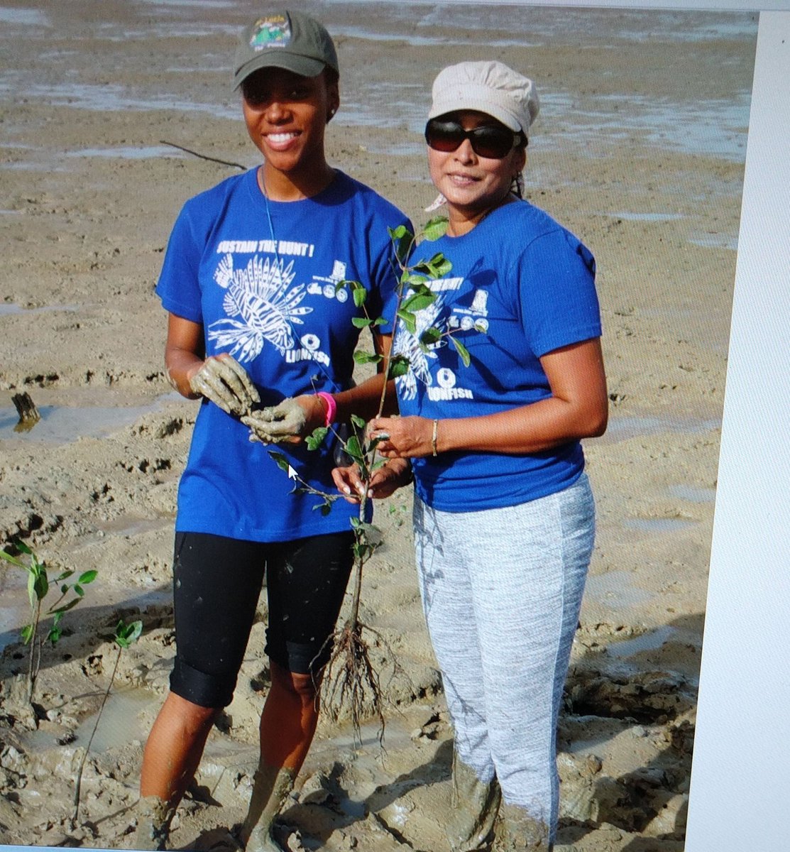 Mangrove replanting exercise at Brickfield with @IMACHAG @PlanningTT #climatechangeresilience #mangroves # trinidadandtobago