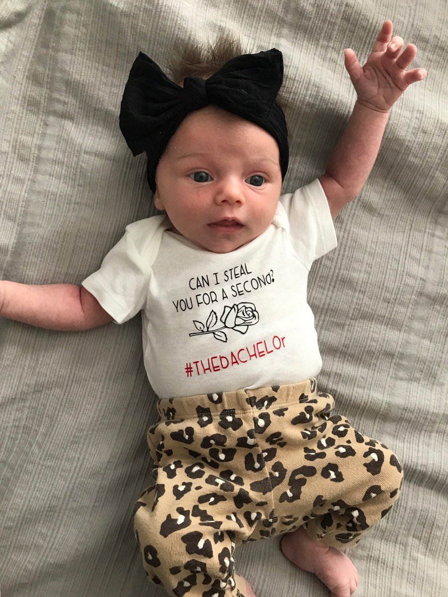 Katie2it84's tweet photo. Welcome to #BachelorNation Baby Isla! #herefortherightreason @BacheloretteABC @chrisbharrison @thebkoof @BachelorABC https://t.co/bYQfX93bgo