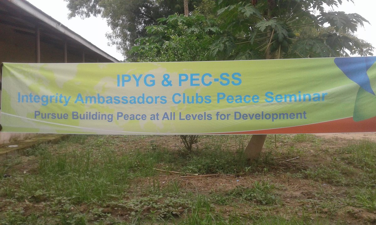 justoson_victor's tweet photo. PEC-SS, IPYG &amp; WPDI shall conduct a peace Seminar 4 Integrity Ambassadors Clubs  On Wed,27-6 in Juba &amp; Frid,29-6- 2018 Yei, it  aims to empower students &amp; children on integrity Leadership
#PecSouthSudan
#JaydenLim #WPDI  #YALIEARLC 
#EmmaAnur
#ReginaRichard https://t.co/QC05hr0WKB