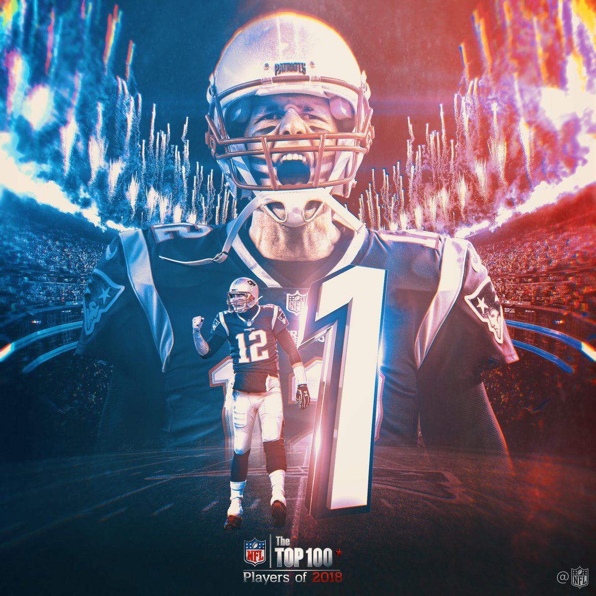NFL's tweet image. #1 for the second straight season... TB12! 🐐 

#NFLTop100