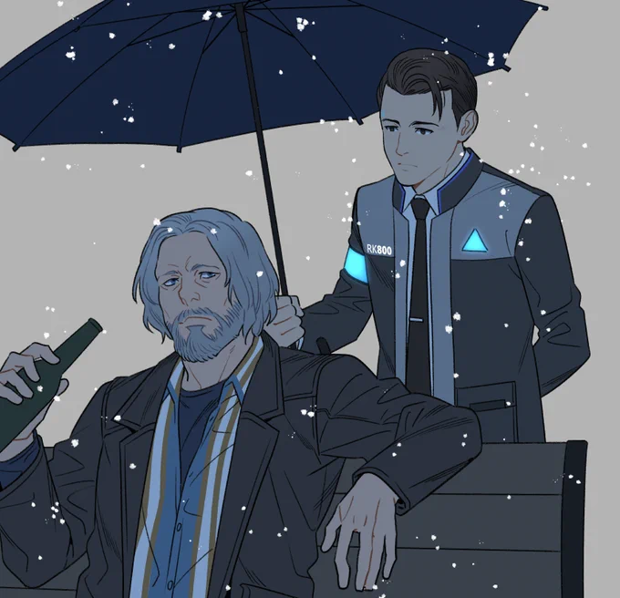 ハンクとコナー(スモウもいるよ)#DetroitBecomeHuman 