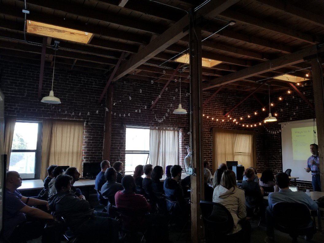 MetaverseOne's tweet photo. Packed house for #WebXR &amp; #AI session. Thanks @samsunginternet &amp; @dulce303 #RiverStudios #webxrweek #SF https://t.co/n9aTP4daEA