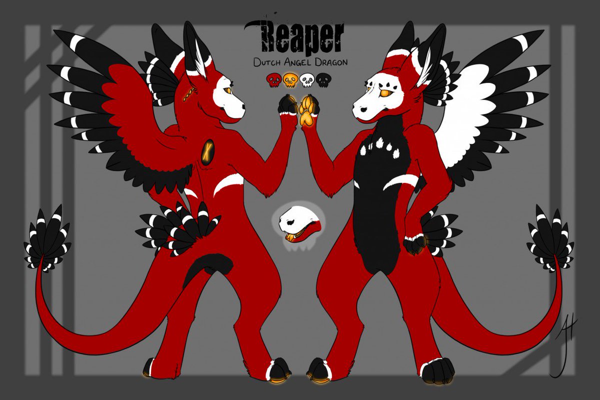 AJVengeant's tweet photo. @KhamisuArt Here's a dragon! This is my darling Reaper~ https://t.co/cxkFkxByIR
