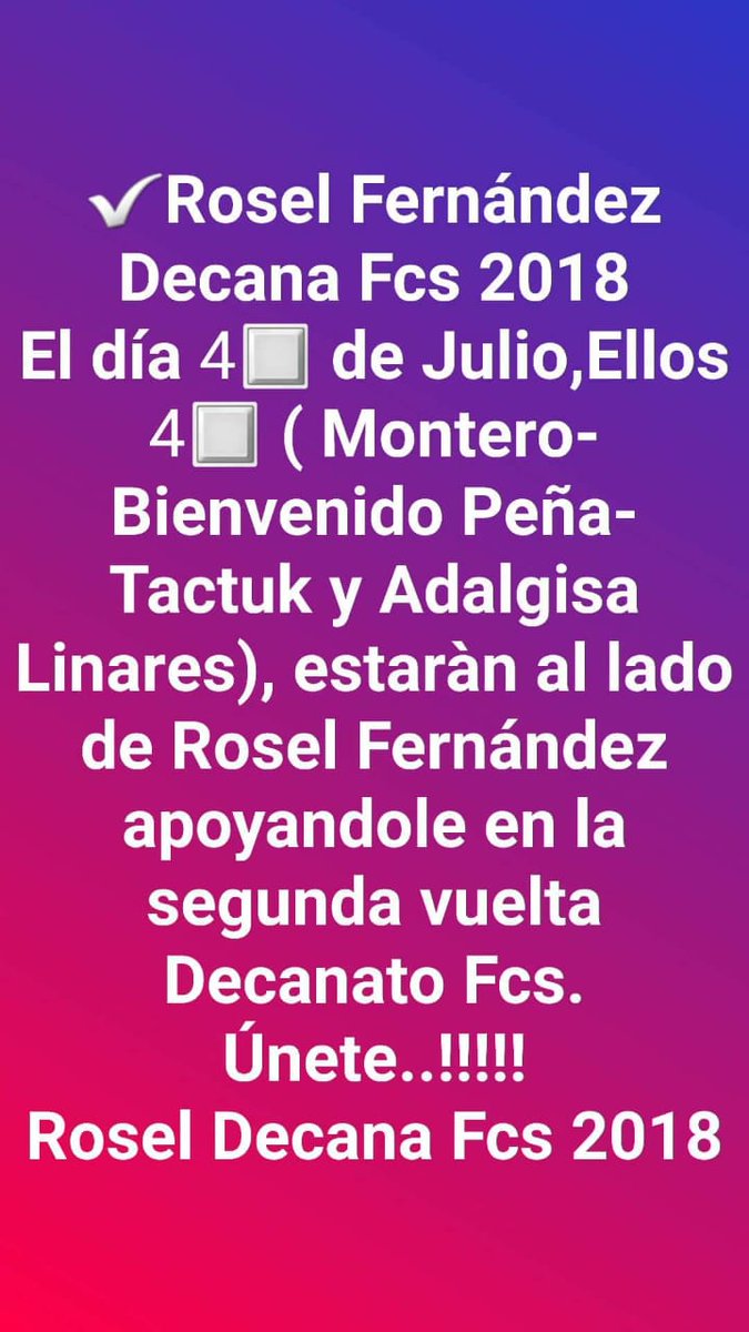 RoselDecana2018's tweet photo. Ni paso atrás. Rosel decana FCS 2018.

#RoselDecanaFCS2018 #decana #RoselFernandez #integracion #institucionalidad #investigacion #MOVER #UASD #FCS #Medicina @EmmaLaRectora @JuEmmaUASD #SomosJuEmma #AhoraEs #EmmaPolanco #EmmaRectora https://t.co/C8KT5ufLAM