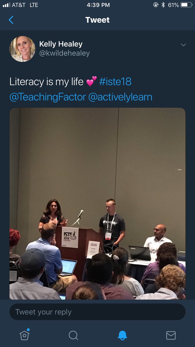 teachingfactor's tweet photo. Another awesome day of learning, connecting, sharing, and fun at #iste18 2morrow I am presenting at Central Stage 1:30pm, join me when I talk about #PersonalizedReading https://t.co/sqGQGKPjKL