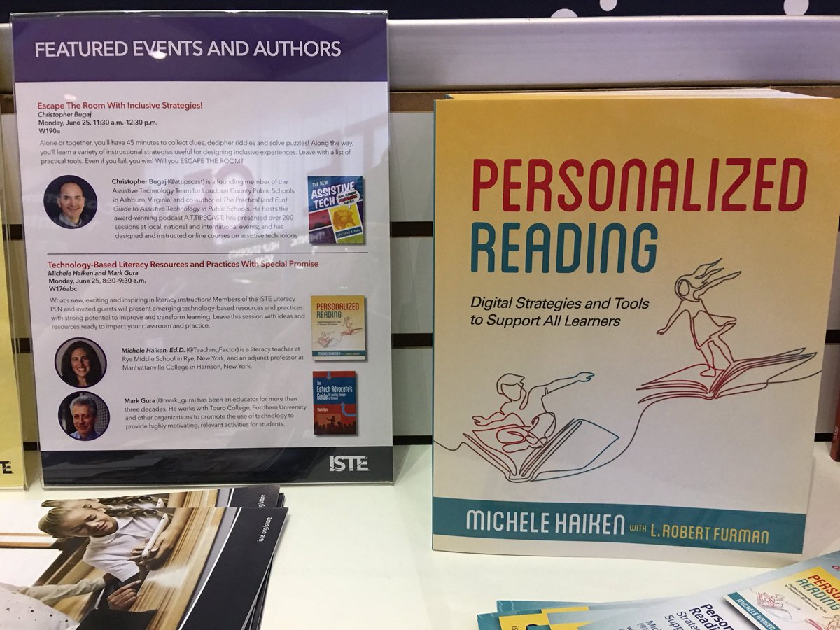 teachingfactor's tweet photo. Another awesome day of learning, connecting, sharing, and fun at #iste18 2morrow I am presenting at Central Stage 1:30pm, join me when I talk about #PersonalizedReading https://t.co/sqGQGKPjKL