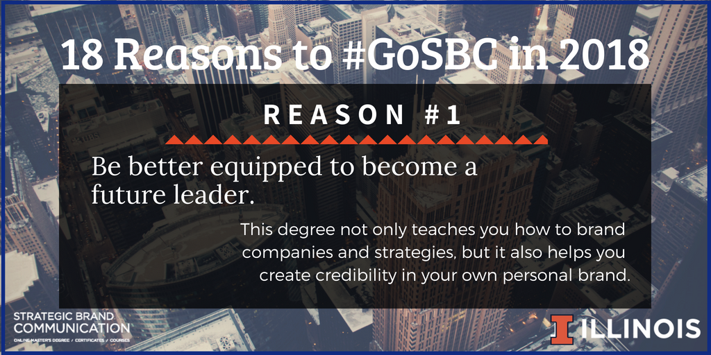 Illinois_SBC's tweet photo. Now introducing: 18 Reasons to #GoSBC in 2018! Follow #GoSBC to hear directly from professors and students about what makes our program so unique. Apply to join the Fall 2018 Cohort today at https://t.co/eboYNFIoZo
#SBCuiuc #ILLINOIS #IllinoisFamily #PersonalBrand https://t.co/IFwQ37TMtF