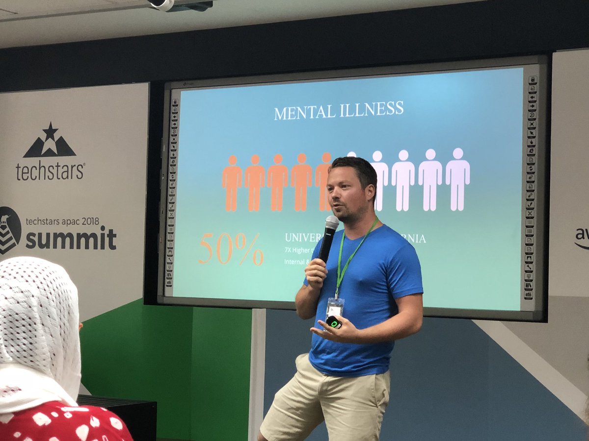 Mafesto's tweet photo. Entrepreneurs are 7x more likely to suffer from mental illness than the general public. Be aware of your personal triggers and do more than asking ‘are you ok’ - don’t make a permanent decision for a temporary problem  #TSAPACsummit #MentalHealth #startup #TechStars https://t.co/OjwpIjA6dA