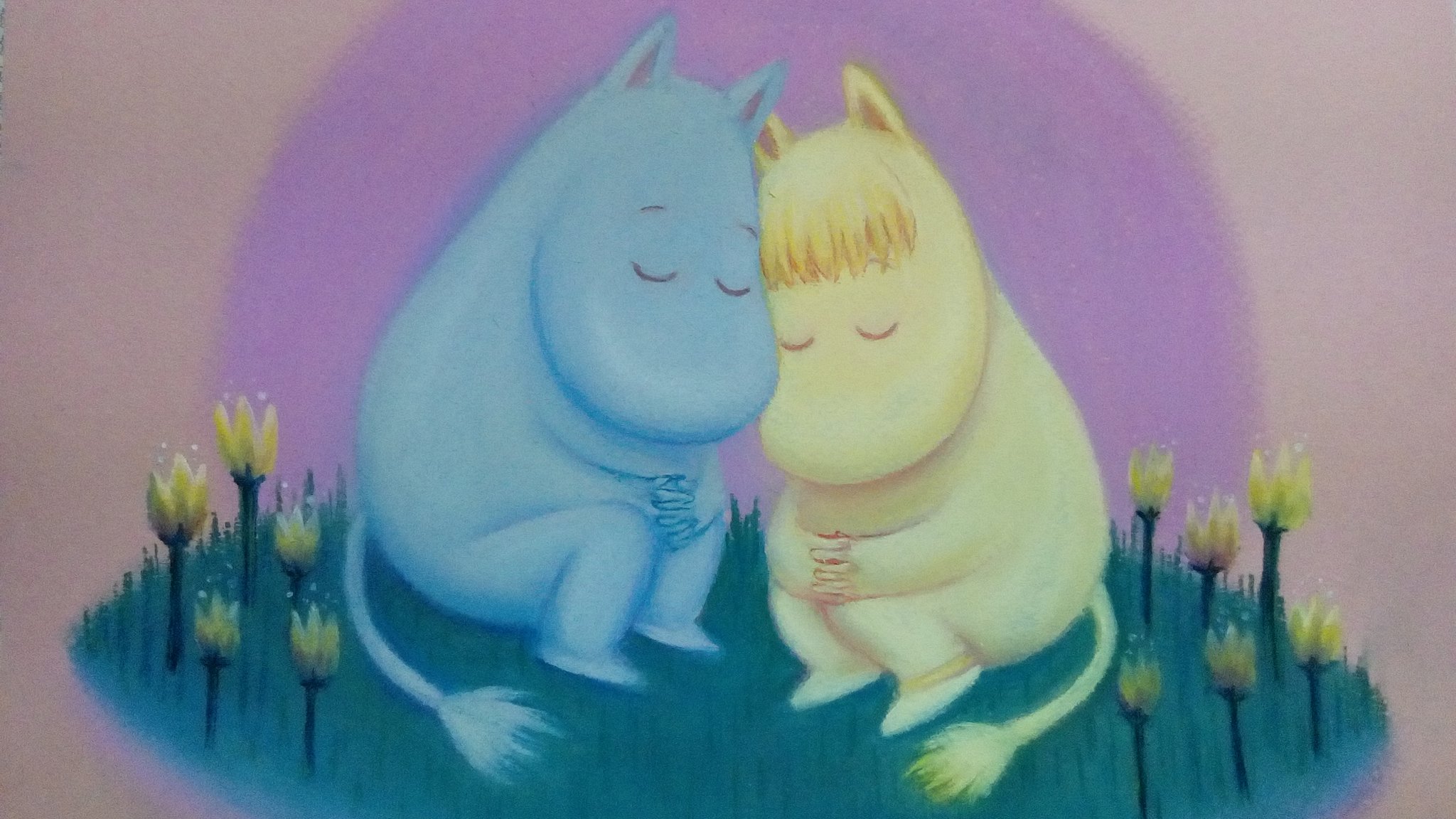 結城るい Su Twitter ムーミン フローレン Moomin パステル パステル画 Pastel アナログ絵 絵描き人 絵描きの輪 絵村人 Illustration イラスト王国 イラスト基地 イラスト通り の紙にパステルでムーミンとフローレン T Co 8nmzlnr50r Twitter