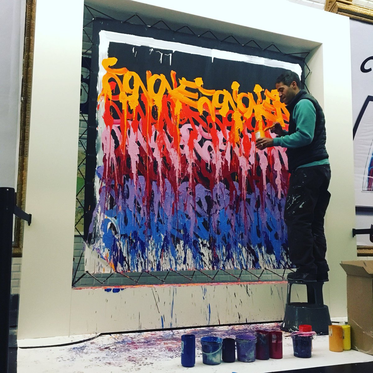 Ça prend forme #JonOne X #Leclerc #streetart #Metro #StAugustin #Paris #Ligne9