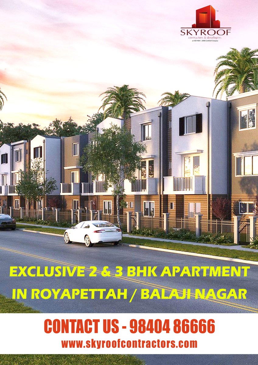 skyroofcontract's tweet photo. Skyroofcontractors in Balaji Nagar, Royapettah, Chennai. Live the Uber  Lifestyle in these 2, 3BHK Apartments. Hurry! Limited units only.  To know more visit https://t.co/wlWYSK73Pu   #2bhkflatsforsale #3bhkflatsforent #Budgetflats #Royapettah  #Chennai https://t.co/3UP0xyfPsC