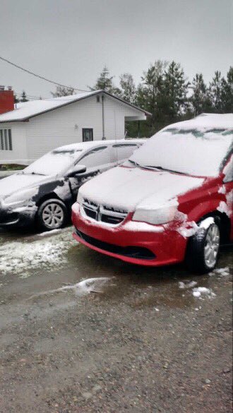 EddieSheerr's tweet image. Some very interesting looking rain is falling in Grand Falls-Windsor, Newfoundland and Labrador this morning! Picture from Anthony Wheaton #NLwx #snowinJune #snowstrike #nltraffic