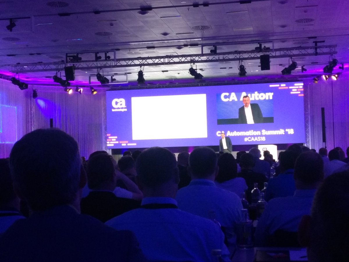 kajwierda's tweet photo. CA Automation Business Unit GM, Kurt Sand opening with Intelligent Automation #AIOPS #CAAS18 https://t.co/ulDXYAHOAl