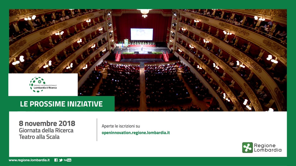 Agli Stati Generali della Ricerca e dell'Innovazione di <a href="/RegLombardia/">Regione Lombardia</a>, <a href="/fabri_sala/">Fabrizio Sala</a> annuncia la Giornata della Ricerca 2018, che si terrà al <a href="/teatroallascala/">Teatro alla Scala</a>. Oggi sulla piattaforma #OpenInnovation saranno aperte le iscrizioni per partecipare all'evento.  #LombardiaèRicerca!
