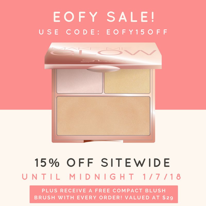 SLAParis_Aust's tweet photo. Our EOFY Sale is here!  Enjoy 15% off sitewide and receive a FREE Compact Blush Brush with every order!  - https://t.co/vjueXJCU4w https://t.co/8TJQbTOh8k