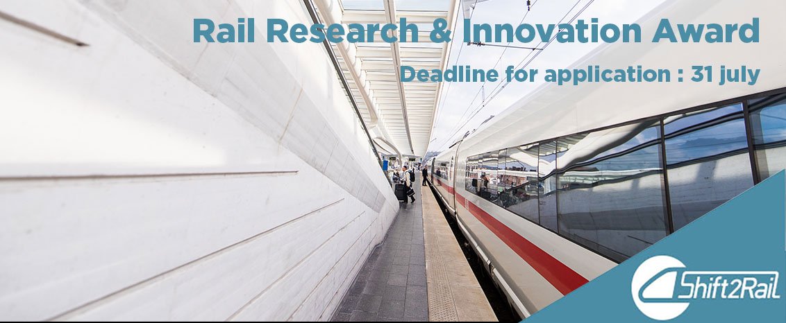 EURail_JU's tweet photo. Due to the high interest, the period to apply for the #Shift2Rail R&amp;I Award has been extended until 31 July. We are looking for promising projects in #decarbonisation and #digitalisation of railways as well as the best-managed S2R projects.  https://t.co/PJvskFTTMM https://t.co/HZIBJvUzuW