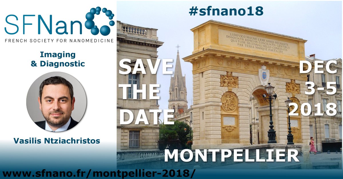 Prof Vasilis Ntziachristos from @MunichImaging is invited at #SFNano18 to speak about Advances in optical and optoacoustic imaging buff.ly/2yrqg0B @umontpellier @umr8612 @utcbs @IAB_Officiel