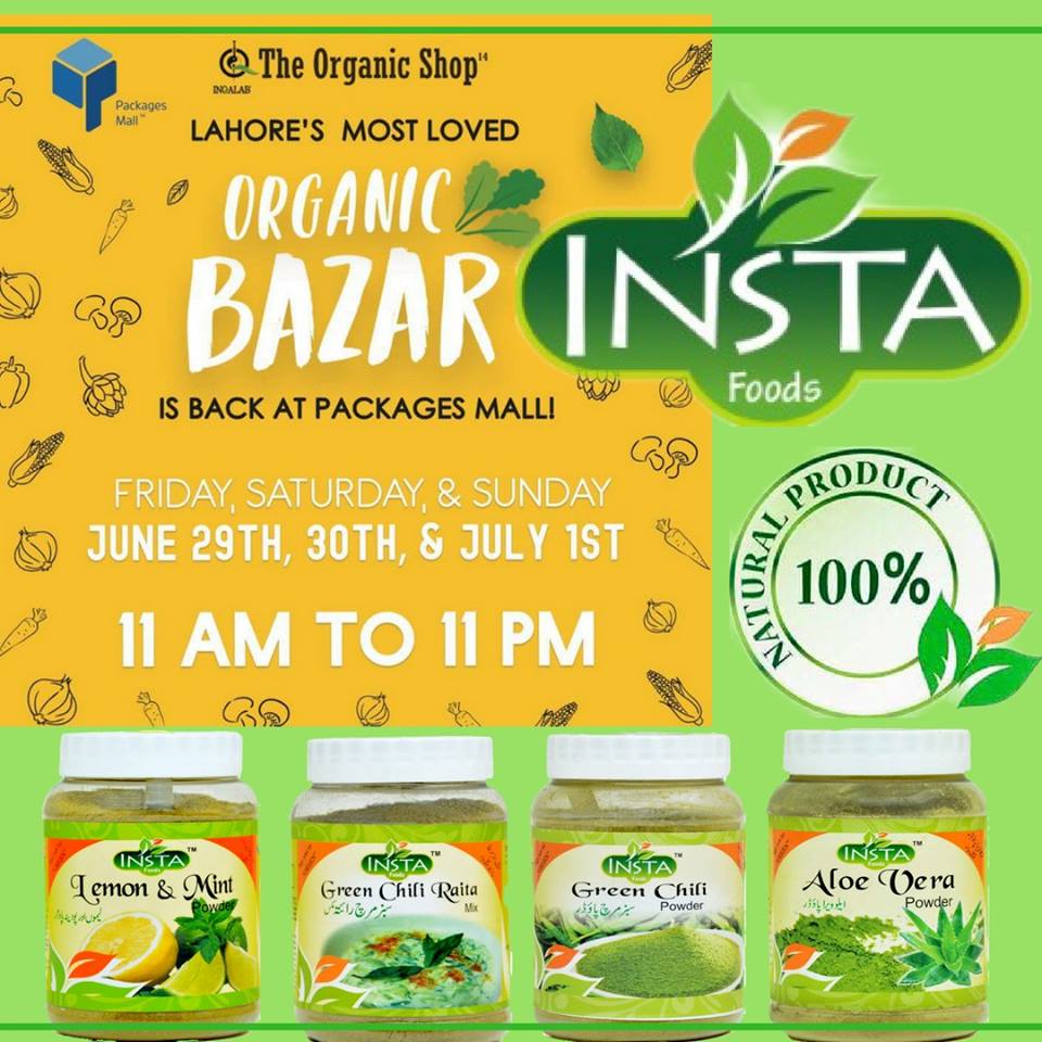 FoodsInsta's tweet photo. For Organic &amp; Natural Living join Organic Bazaar 2.0 at Packages Mall. https://t.co/ALlPs6S6Vl