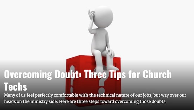 It often feels like we're supposed to do everything ourselves as technical artists. Nothing could be farther from the truth. #churchmedia #churchproduction #churchtech #ministry #missions #pastor #worshipleader #church  churchproduction.com/ministry/overc…