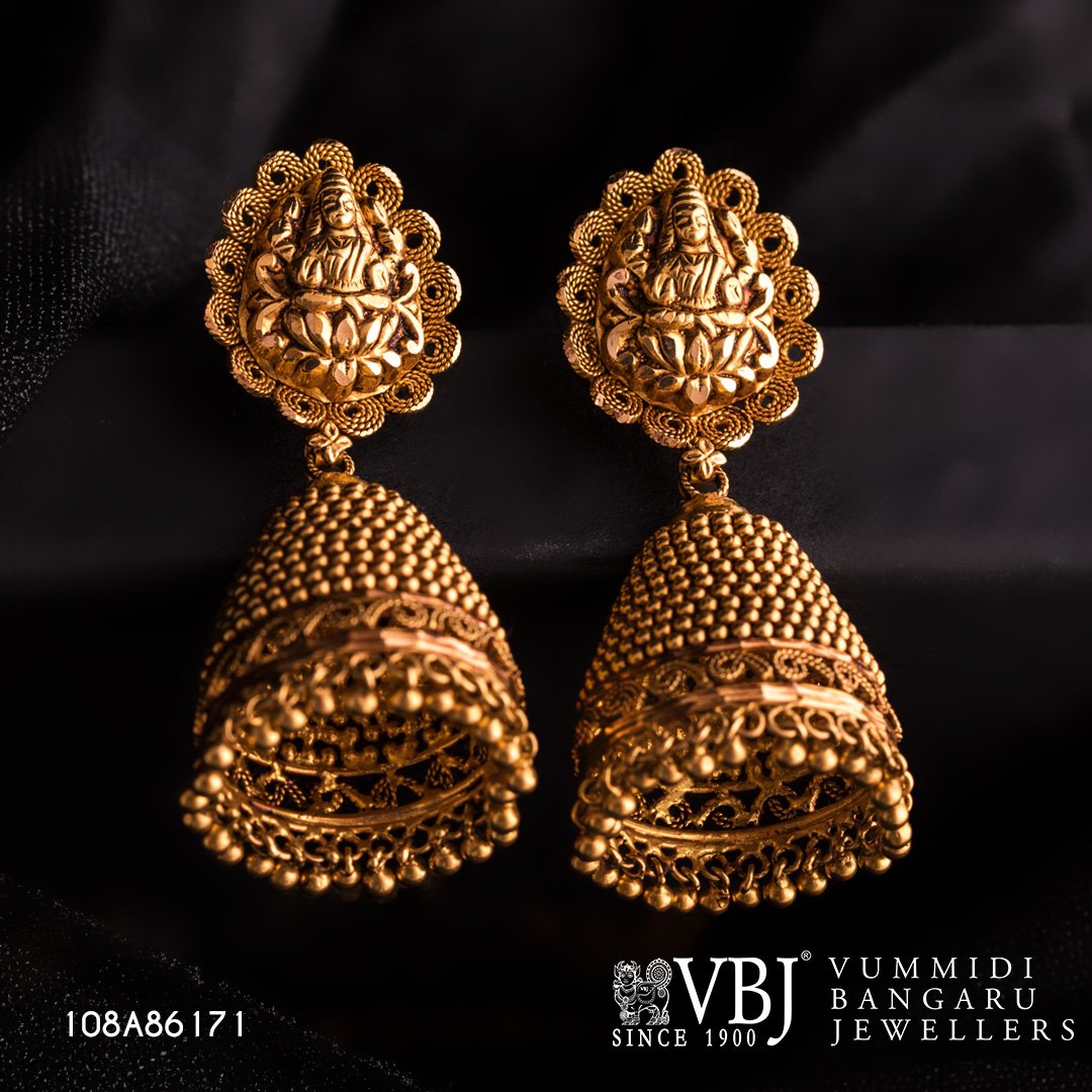 10.84gms EARRINGS 22K Yellow Gold – BangaruRani