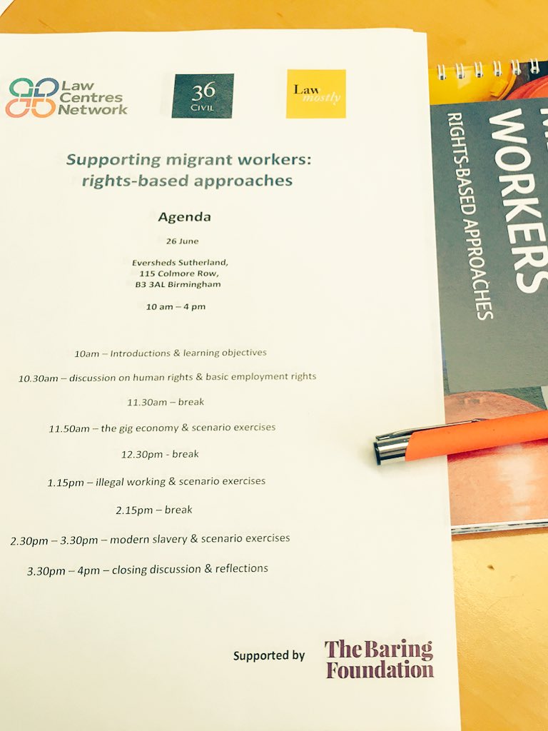 ChilintanLaura's tweet photo. After Newcastle and London, we’ve brought our training on rights-based approaches to supporting migrant workers  to Birmingham today. We’re now talking about unlawful deductions from wages claims. #RightsBasedApproaches #MigrantRights @LawCentres @benamunwa https://t.co/1K2MdWvuOS