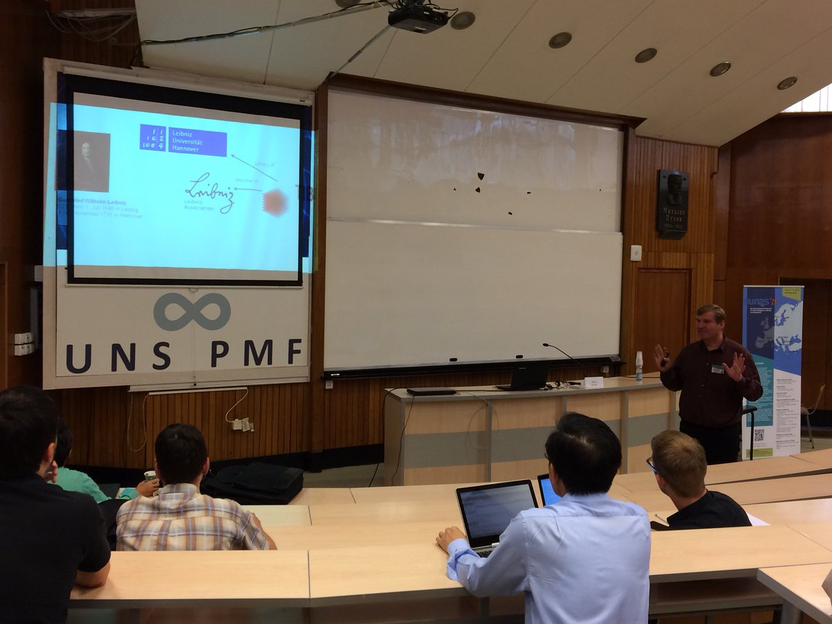 raa8's tweet image. Professor Sören Auer is delivering keynote address at #wims2018 on «Towards an open research knowledge graph» #
webintelligence #webmining #websemantics #digitallibrary @WIMSconference