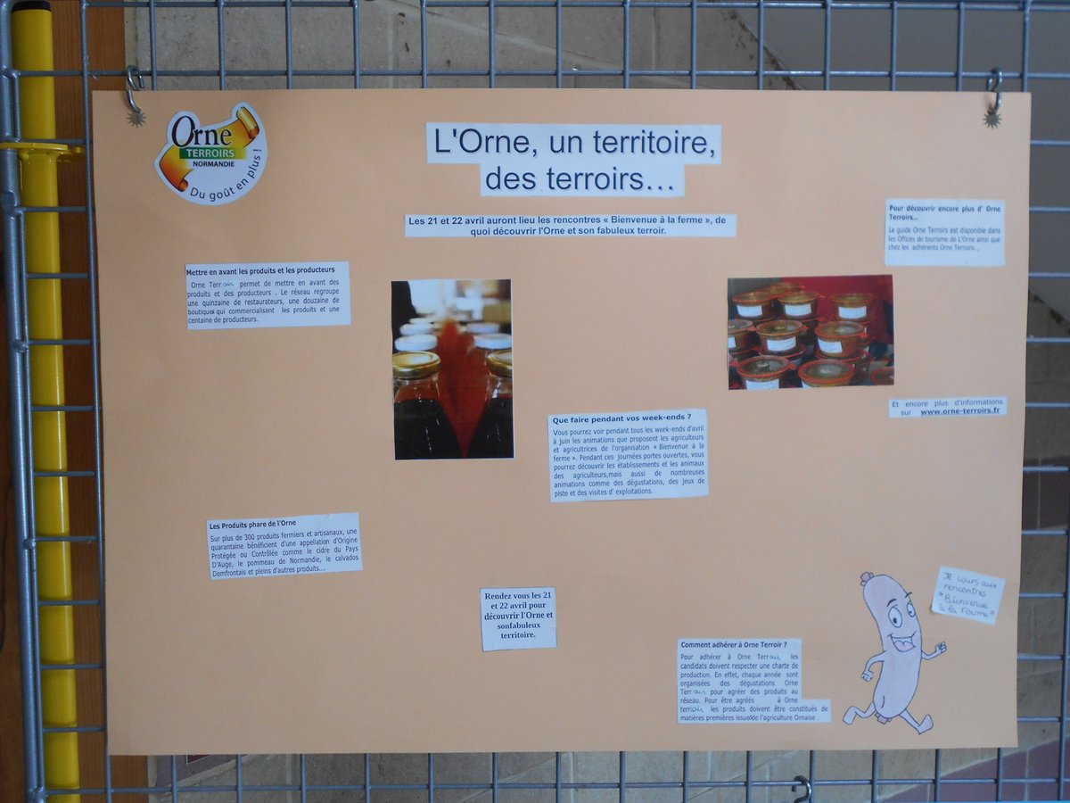 La classe de 4ème Tallinn expose ses affiches : personnages célèbres, cheval percheron et produits locaux s'invitent au collège.#voshistoiresurlesmurs