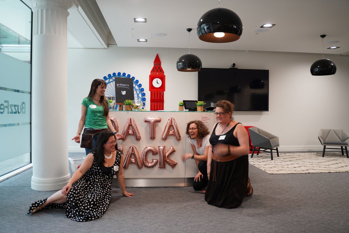eddiejaoude's tweet photo. Team photos (missing one team, they were working too hard) at the #GPGHack #Hackathon at the weekend 

#GenderPayGap #Hack #WomenInTech #BuzzFeed https://t.co/wYXichRRFF